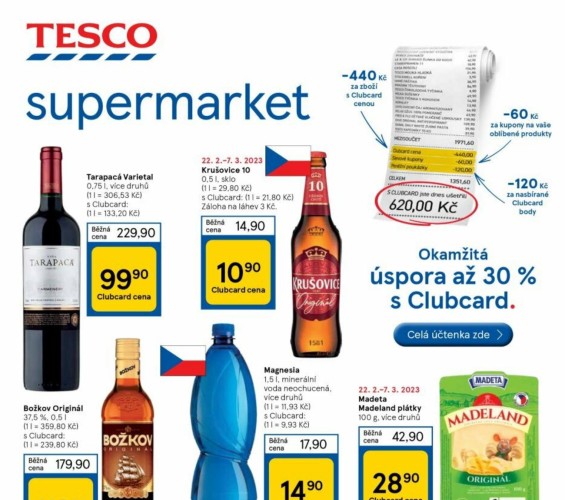 tesco - Akční leták Tesco Supermarkety od 22.02.2023